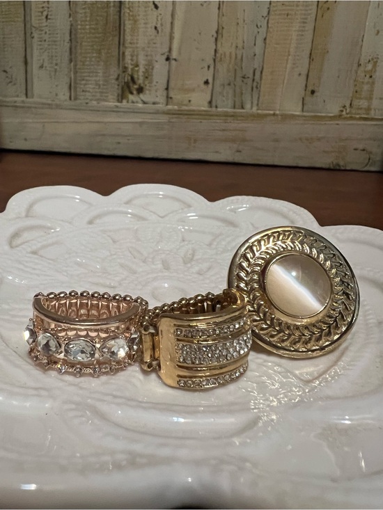 paparazzi Jewelry - Paparazzi Gold Multi-Style Women's Ring Set with Crystal Accents